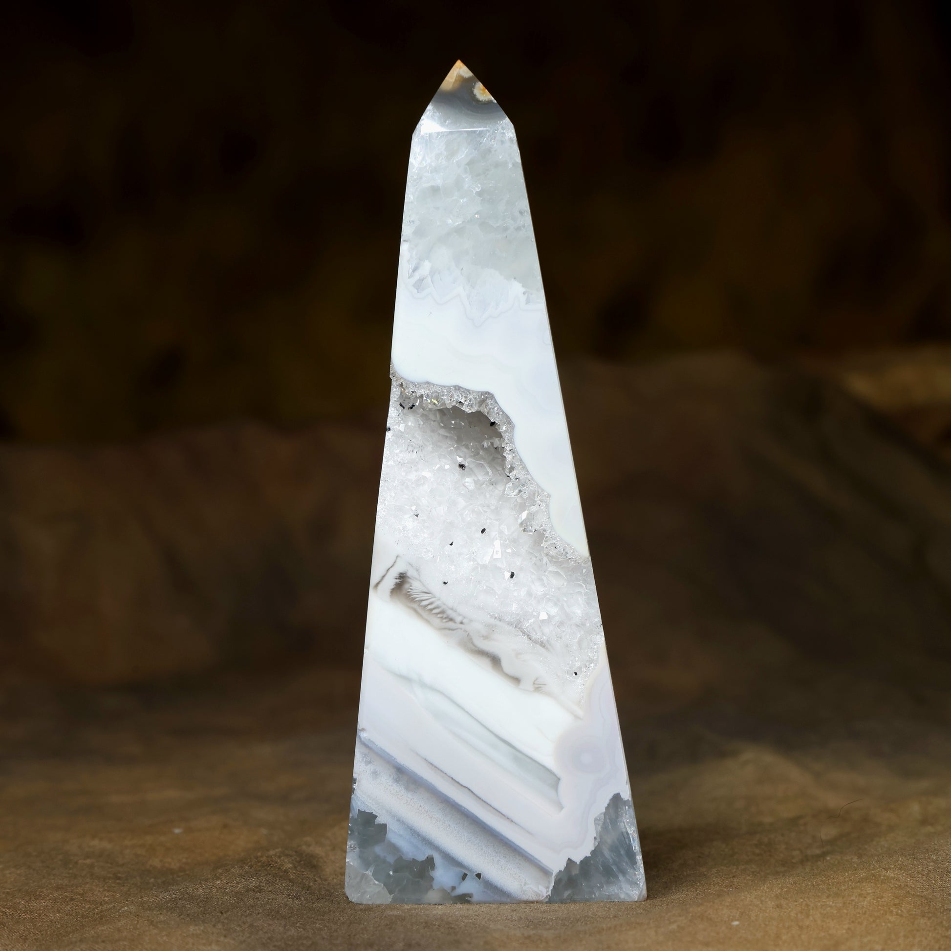 Agaat druzy obelisk