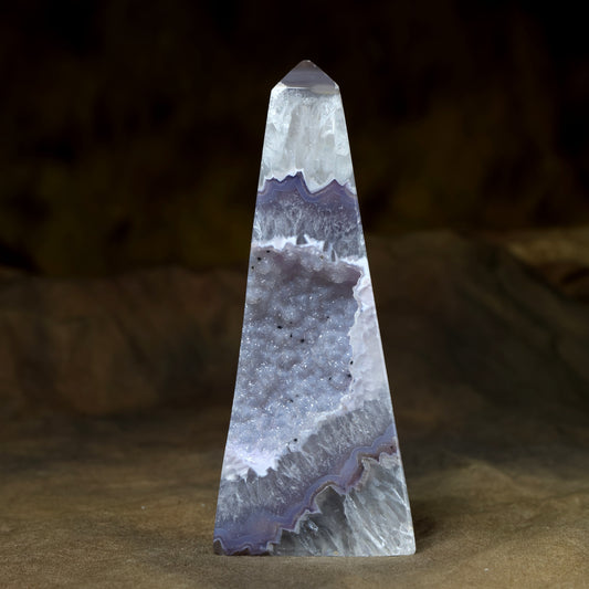 Agaat druzy obelisk