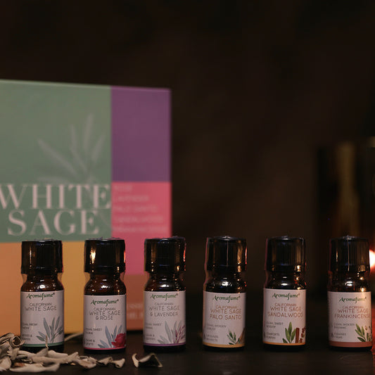 Witte salie essentiële oliemix set van 6 Aromafume