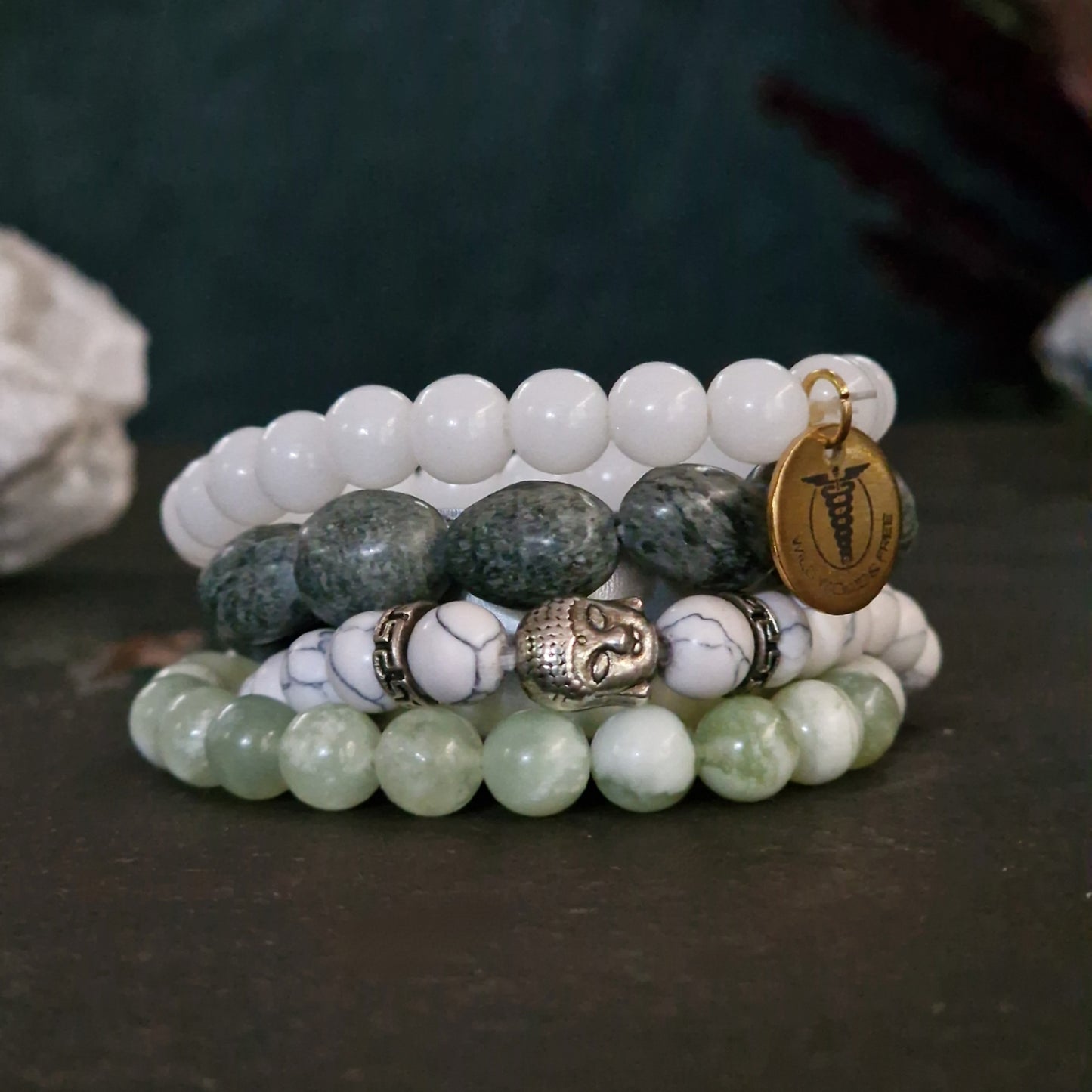 Armband jade stonehenge agaat