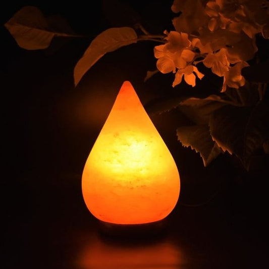 Teardrop zoutsteen lamp